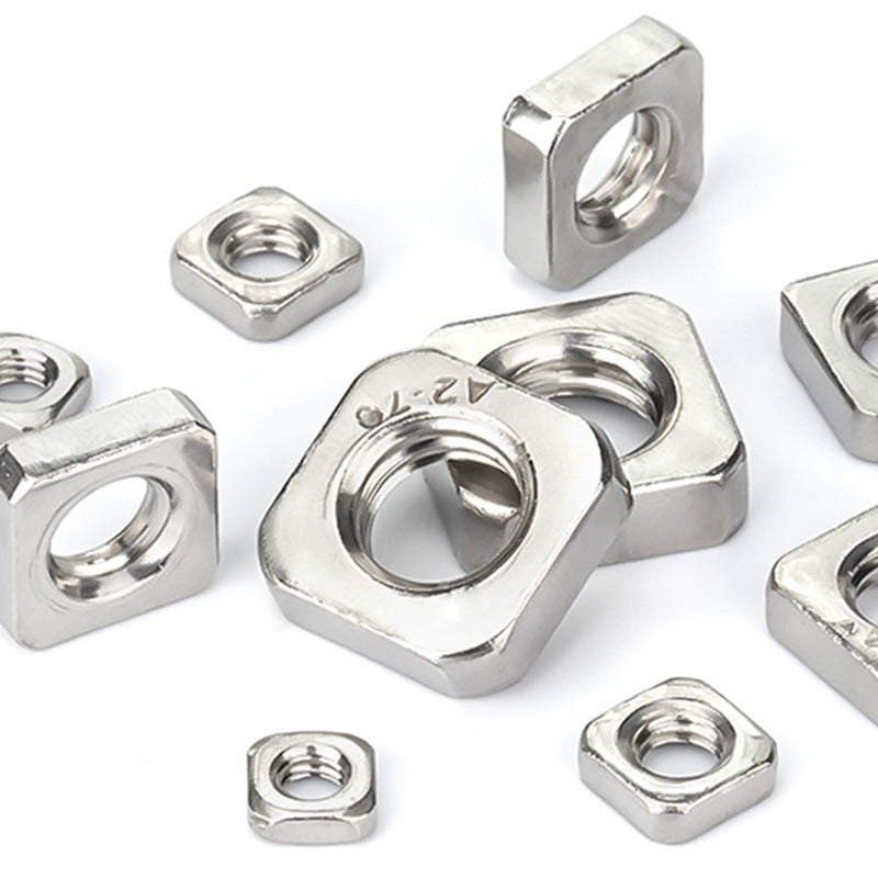 M3M4M5M6M8M10 304 Stainless Steel Square Nut & Thin Square Nut Locking Screw Cap for Industrial Fastening