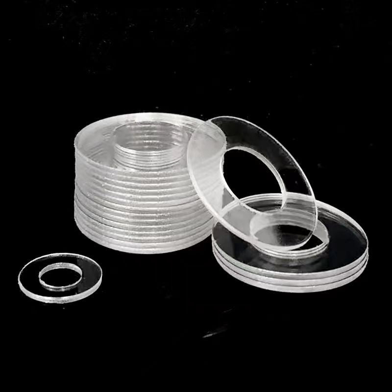 PVC transparent soft gasket White plastic gasket Insulating rubber gasket High temperature shock resistant sealing soft rubber round gasket for Household & Industrial Use