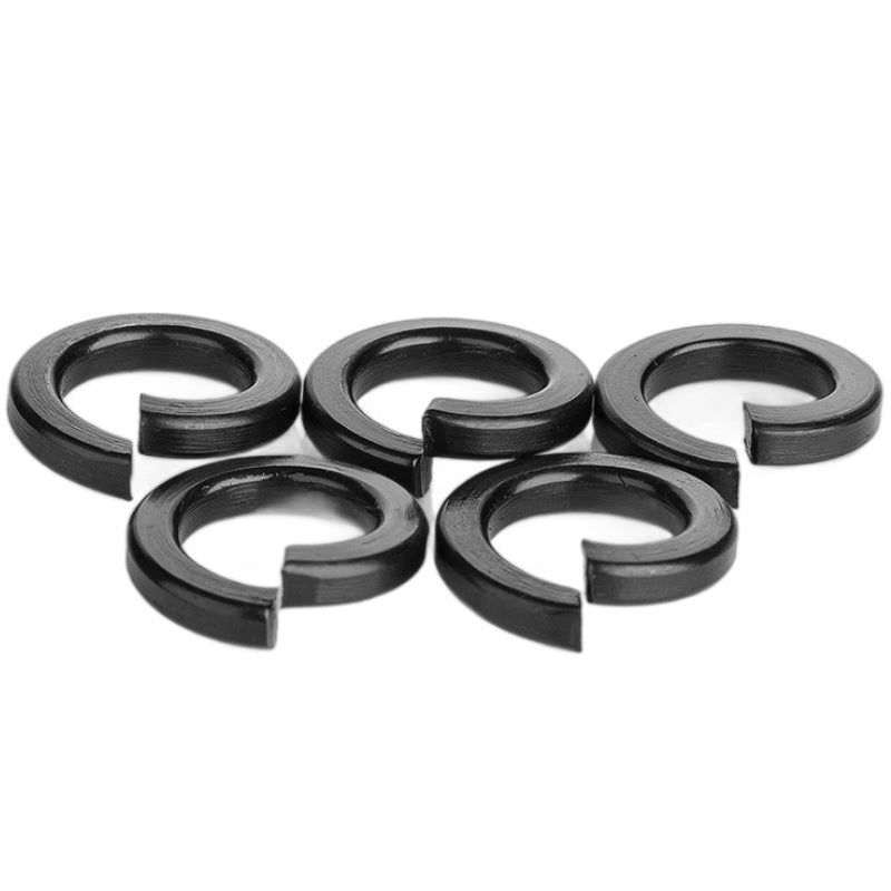 M3/M4/M5/M6/M8/M10 Grade 8.8 Carbon Steel Black Spring Washers - High Strength Lock Washers for Machinery & Equipment