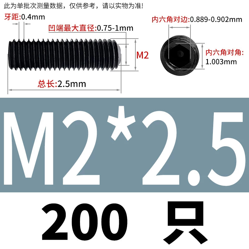 DIN916/GB80 M1.6-M24 Concave End Screw | 12.9 Grade Hex Socket Headless Industrial Set Screw