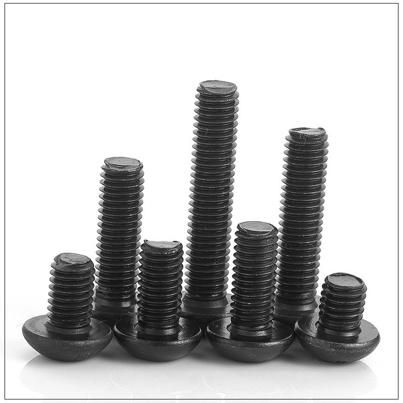 M2 M4 10.9 Grade Black Round/Pan/Semi-Round Head Hexagon Screws & Bolts for Industrial Machinery & Heavy-Duty Hardware Fastening