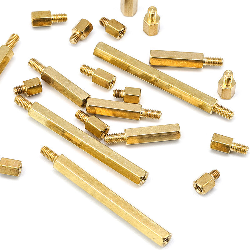 M3 Hexagonal copper column single pass copper stud pc circuit board main board terminal single head outer hexagonal support column isolation column