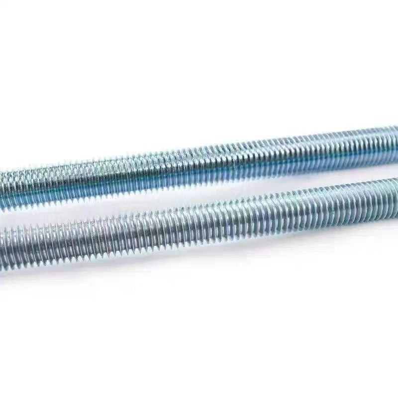 M8M10M12M16-M24  8.8 grade galvanized screw one meter tooth strip blue and white zinc full tooth screw full thread national standard for Construction & Industrial Fixing