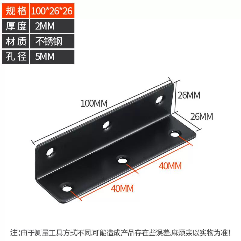 Stainless Steel 90 Degree Angle Bracket Thickened Triangular Support Frame Cabinet Reinforcement Accessory