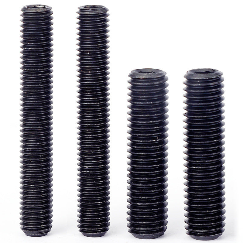 M2/M4/M5/M6 Grade 12.9 fine tooth black concave end inner hexagon machine rice screw fixed stop bolt top wire for Machinery Fixing & Positioning