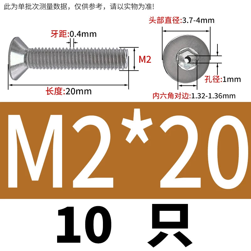 M2-M16 304/316 Stainless Steel Screw Countersunk Hex Hollow Exhaust Vacuum Through-Hole Bolt