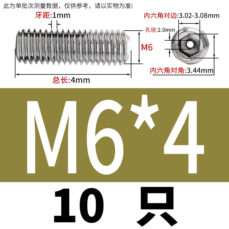 DIN913 Hex Socket Set Screw 304/316 Hollow Perforated Vacuum Exhaust Screw