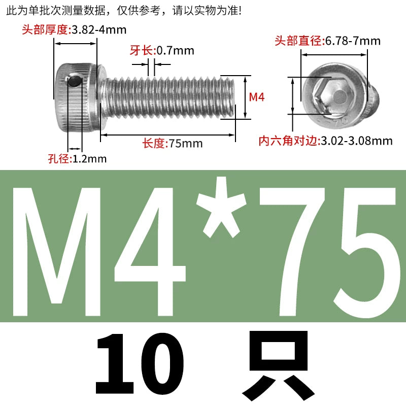 DIN912 Stainless Steel Lead Seal Screw Hex Head Side Hole Anti-Dislodge Fastener