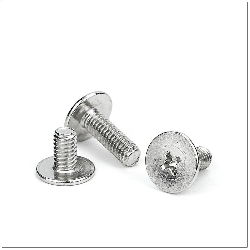M3/M4/M5/M6  Galvanized Cross Large Flat Head Screw Thin Head Large Head Machine Screw Solid State Drive Flat Head Screw for Construction Projects