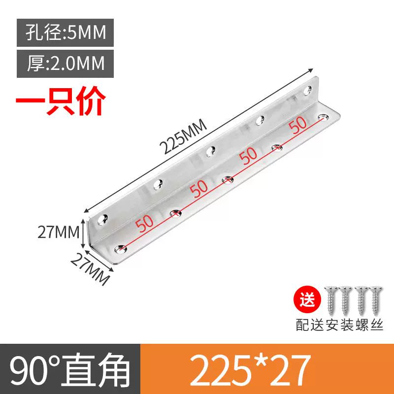 Stainless Steel 90 Degree Angle Bracket Thickened Triangular Support Frame Cabinet Reinforcement Accessory