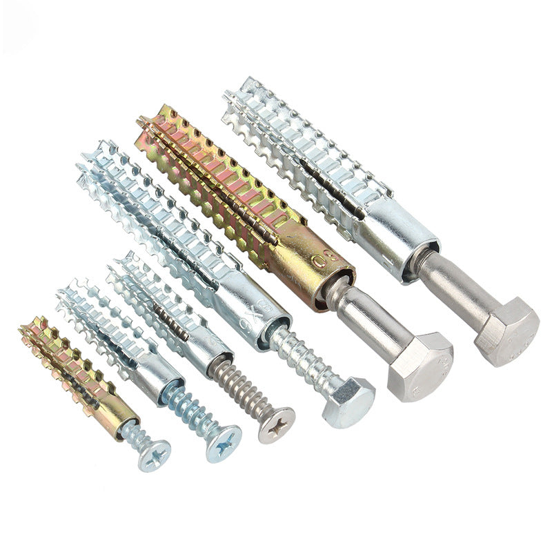 M5M6M8 Iron Serrated Gecko Expansion Screw Metal Expansion Pipe Nail Anti-loosening Cement Wall Lightweight Brick Expansion Pipe Nail  for Construction & Home Renovation