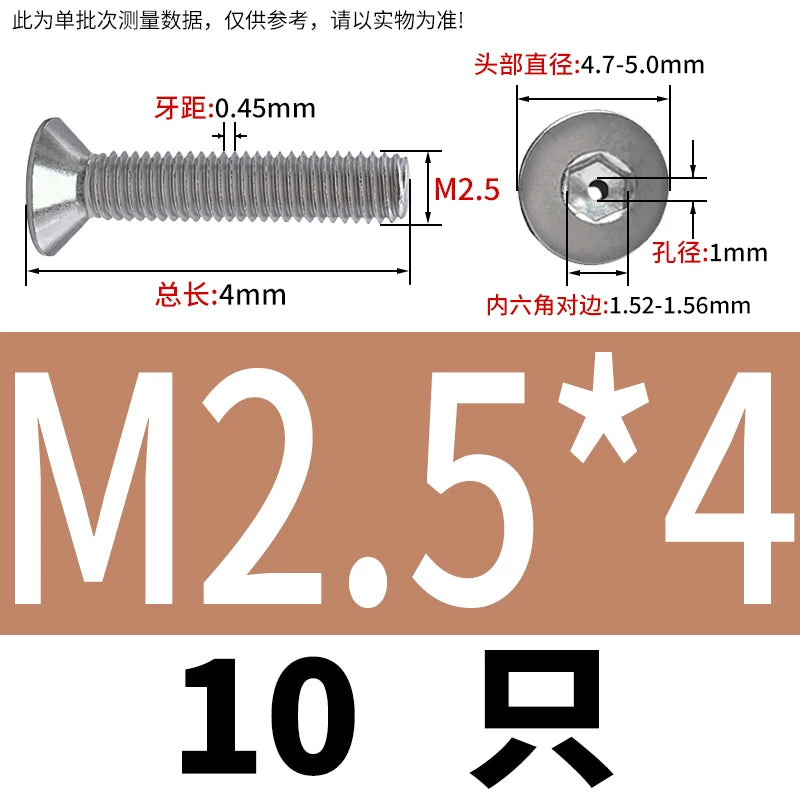 M2-M16 304/316 Stainless Steel Screw Countersunk Hex Hollow Exhaust Vacuum Through-Hole Bolt