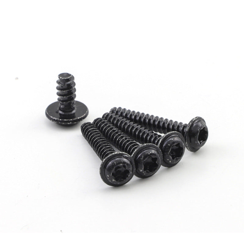 M2/M3/M4/M5  Black 304 stainless steel plum blossom head with padded round head flat tail self-tapping screw PWB pan head self-tapping nail for Household & Industrial Use