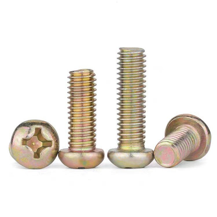 M3/M4/M5/M6/M8 PM color-plated zinc round head cross screw 6.8 grade semi-round head screw switch pan head screw for Furniture Assembly & Electrical Installation