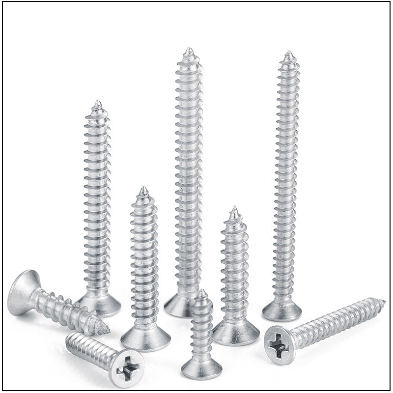 M1.2/M1.7/M2.3/M2.8 304 Stainless Steel Small Cross Countersunk Flat Head Self-Tapping Screws for Electronics & DIY Crafts
