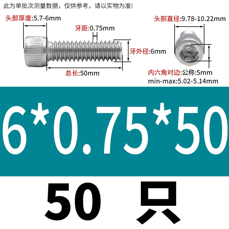 DIN912 M3-M12 Fine Thread Screw 304/316 Hex Socket Cup Head Stainless Steel Screw