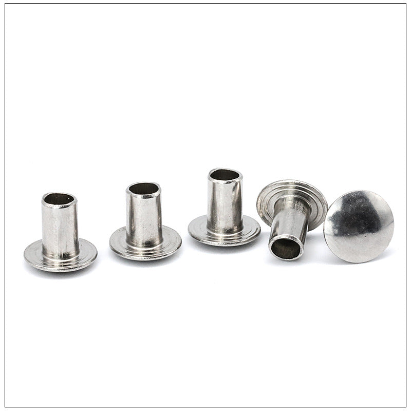 5MM/6MM/8MM304 Flat Round Head Stainless Steel Semi-Hollow Rivet Semi-Hollow Willow Hollow Rivet  for Upholstery & Hardware Assembly