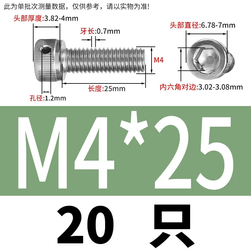 DIN912 Stainless Steel Lead Seal Screw Hex Head Side Hole Anti-Dislodge Fastener