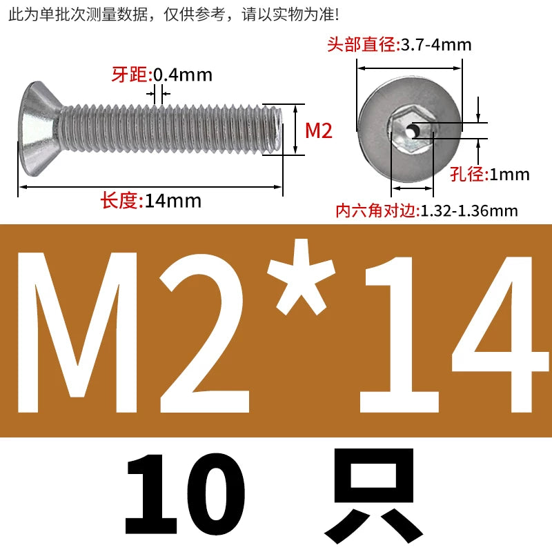 M2-M16 304/316 Stainless Steel Screw Countersunk Hex Hollow Exhaust Vacuum Through-Hole Bolt