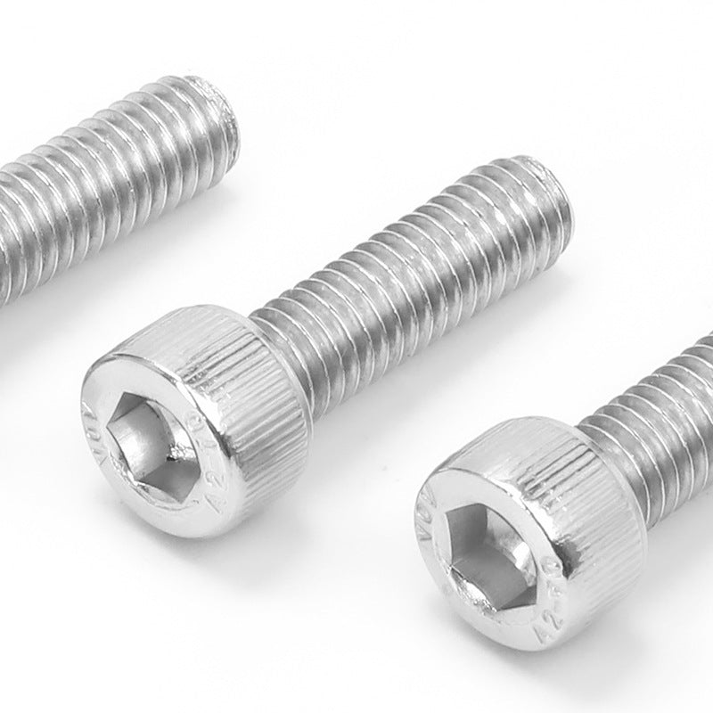 304 Stainless Steel Left-Handed Hex Socket Screws Anti-Tooth Cylindrical Cup Head Bolts for Mechanical Disassembly & Reverse Fastening