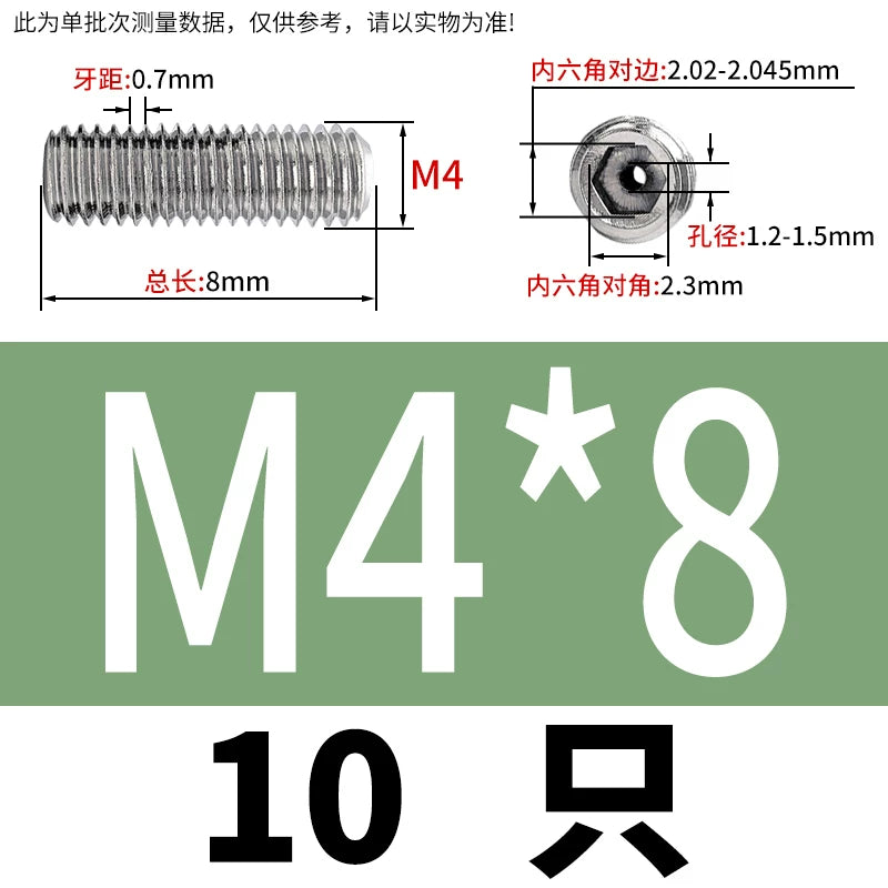 DIN913 Hex Socket Set Screw 304/316 Hollow Perforated Vacuum Exhaust Screw