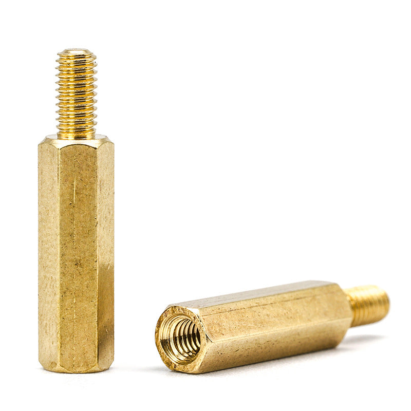 M3 Hexagonal copper column single pass copper stud pc circuit board main board terminal single head outer hexagonal support column isolation column