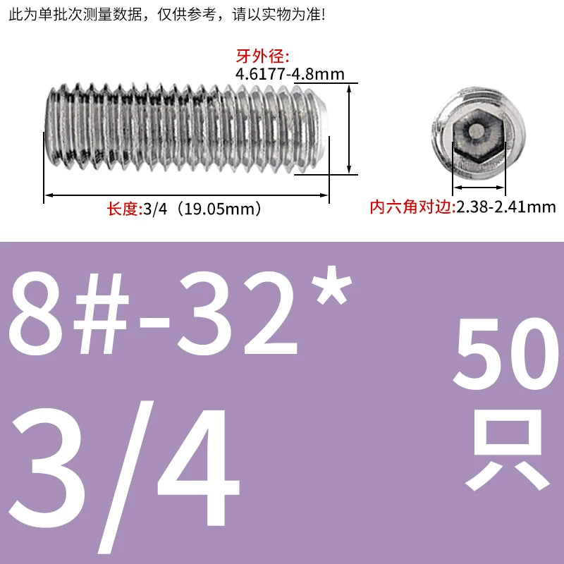 US Imperial UNC/UNF Set Screw Stainless Steel Hex Flat End Coarse Fine Thread Stop Fastener