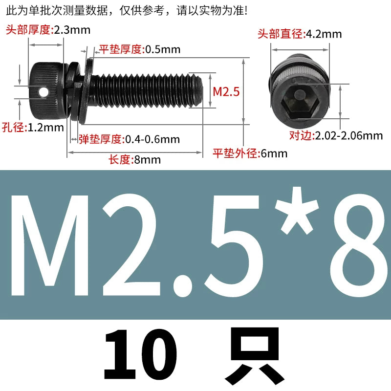 12.9 Grade Hexagonal Three Combination Head Perforated Screw M2-M12 Cup Head Sealed Fastener