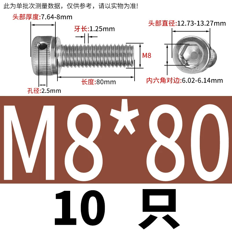 DIN912 Stainless Steel Lead Seal Screw Hex Head Side Hole Anti-Dislodge Fastener