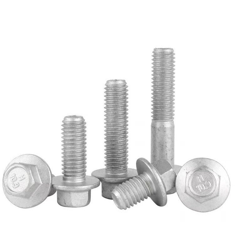 M8M10M12M14M16 10.9 grade outer hexagon flange without teeth bolts Dacromet hexagon padded screws for Machinery & Construction