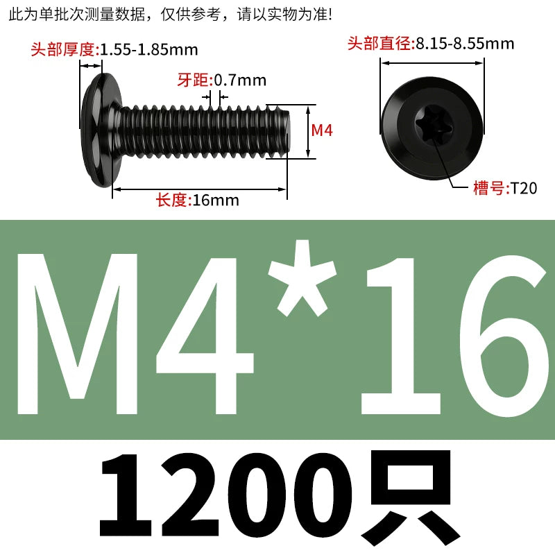 Black Torx Flat Head Furniture Screws & Sleeved Nut Set | 304 Stainless Steel | M3 M4 M5 M6 M8