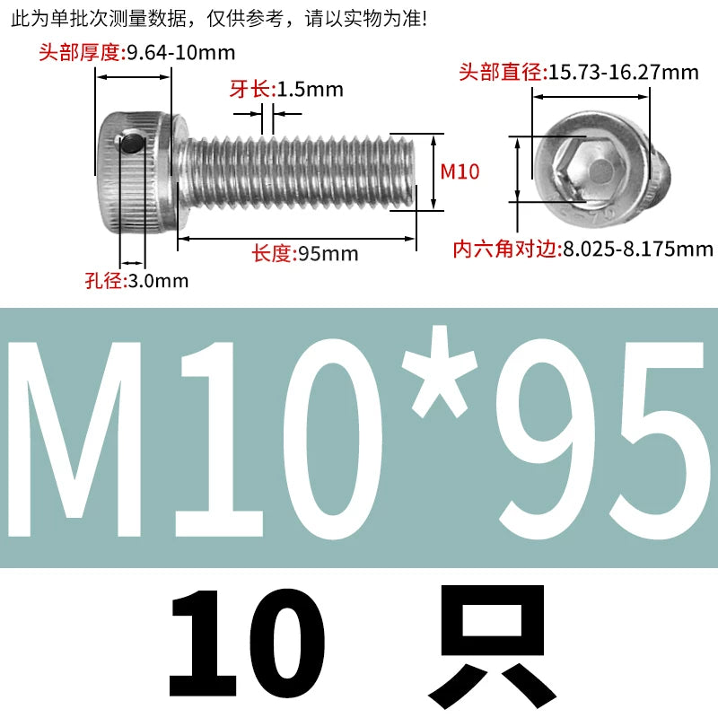 DIN912 Stainless Steel Lead Seal Screw Hex Head Side Hole Anti-Dislodge Fastener