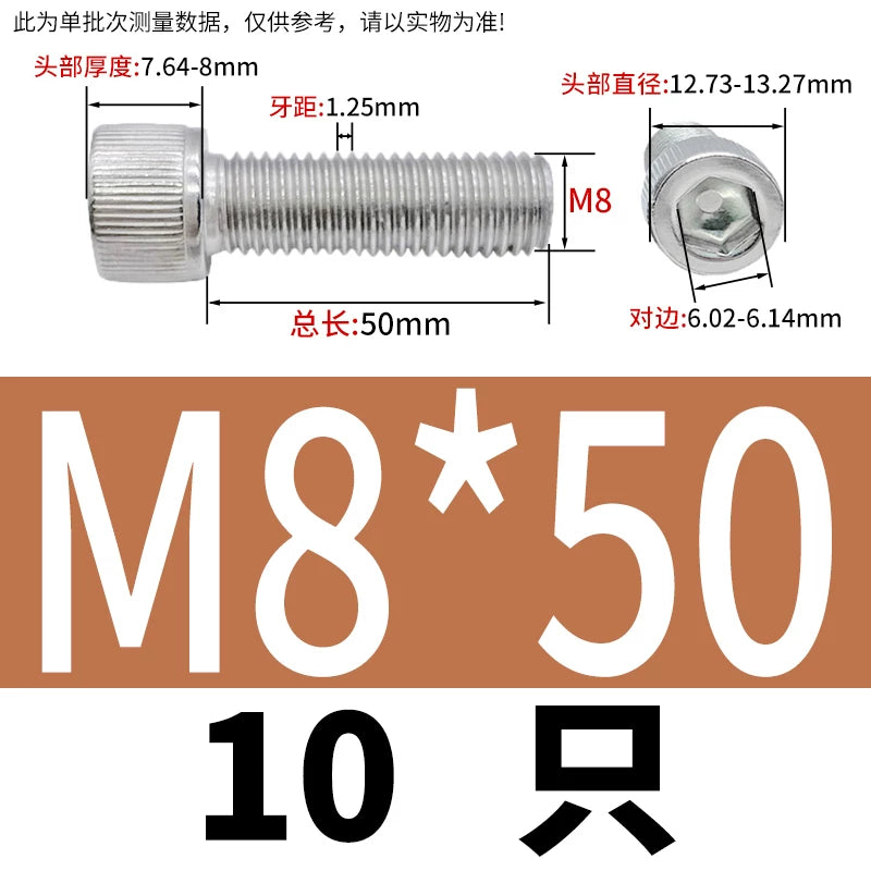 DIN912 2205/310S Hex Socket Screw Extra Long Knurled Cylindrical Cup Head Stainless Steel Bolt