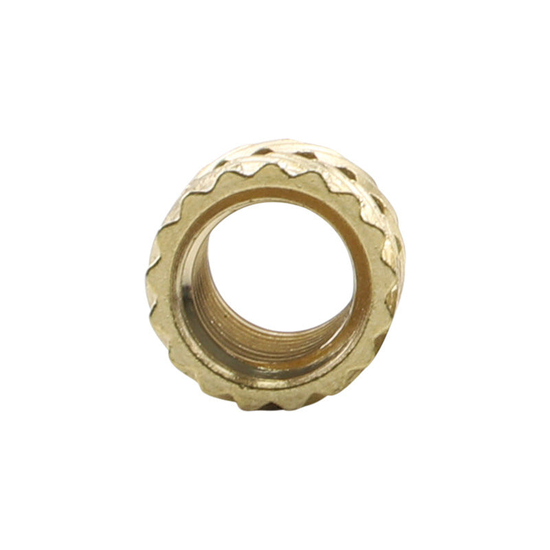 M3 M4 M5 Twill Texture Figure-8 Injection Molding Copper Nut & 8-Shape Hot Melt Copper Inserts Knurled Through Hole Copper Nuts  for Injection Molding