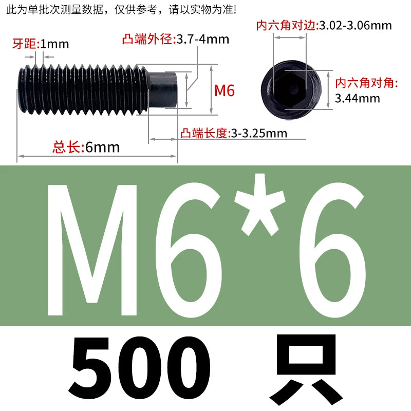 GB79/DIN915 M2.5-M16 Convex End Screw 12.9 Grade Hex Socket Cylindrical Headless Industrial Set Screw
