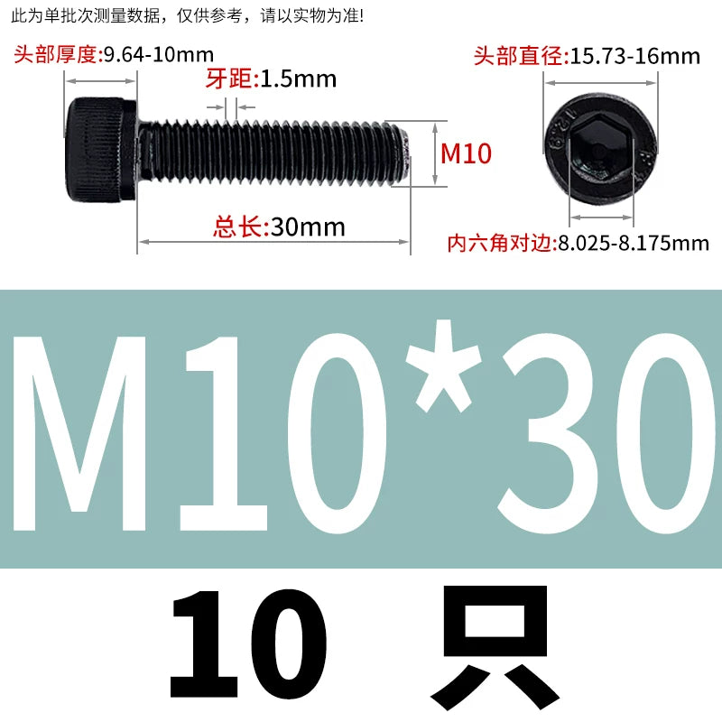 DIN912  M1.4-M16 Grade 12.9 Cup Head Hexagon Screw Full Thread Cylindrical Knurled Head Metric Screw