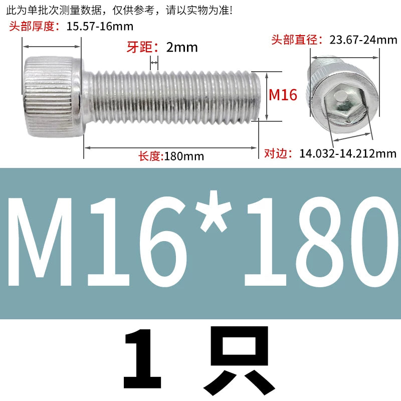 DIN912 M6-M30 Hex Socket Screw | 304 Stainless Steel Cylinder Cup Head Knurled Machine Screw