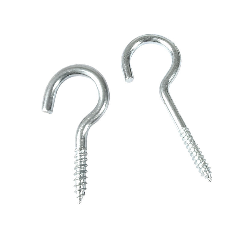 Self-Tapping Sheep Eye Ring Screws Black Question Mark Cup Light Hook Open/Closed Hardware