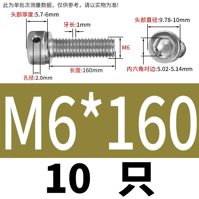 DIN912 Stainless Steel Lead Seal Screw Hex Head Side Hole Anti-Dislodge Fastener