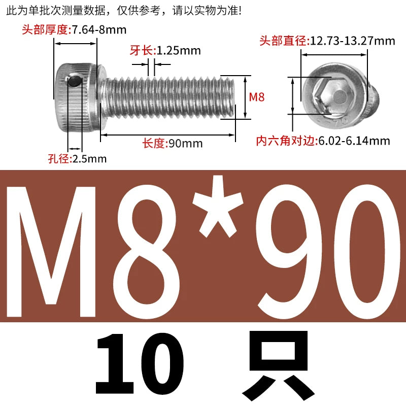 DIN912 Stainless Steel Lead Seal Screw Hex Head Side Hole Anti-Dislodge Fastener