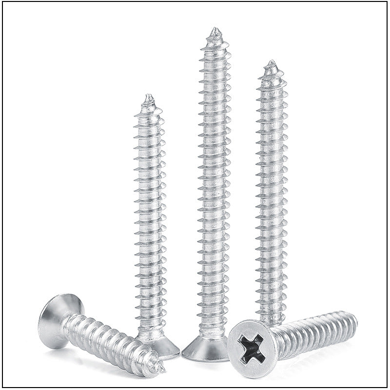 M1.2/M1.7/M2.3/M2.8 304 Stainless Steel Small Cross Countersunk Flat Head Self-Tapping Screws for Electronics & DIY Crafts