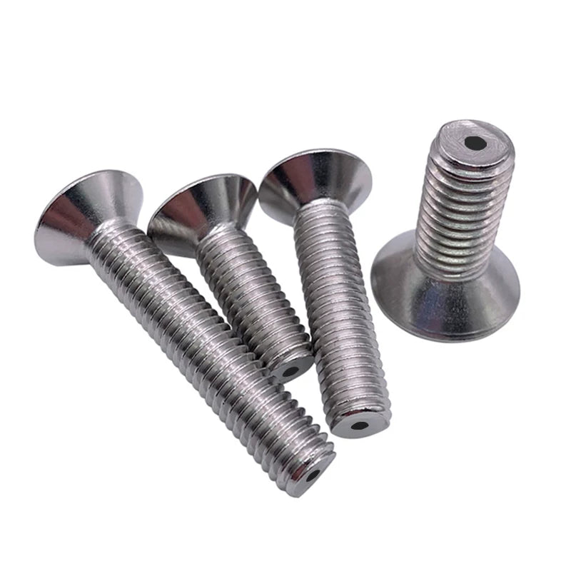 UNC/UNF 304/316 Stainless Steel Screw Hex Socket Countersunk Hollow Through-Hole Vacuum Exhaust Fastener
