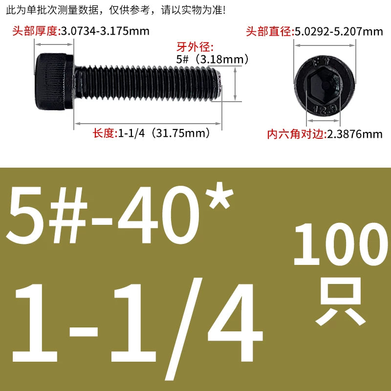 UNC/UNF Grade 12.9 Imperial Screw American Hexagon Cup Head Cylinder High Strength Fastener