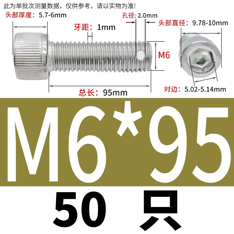 DIN912 304 SS Anti-Backout Screw M3-M10 Hex Socket Perforated Lead Seal Threaded Bolt