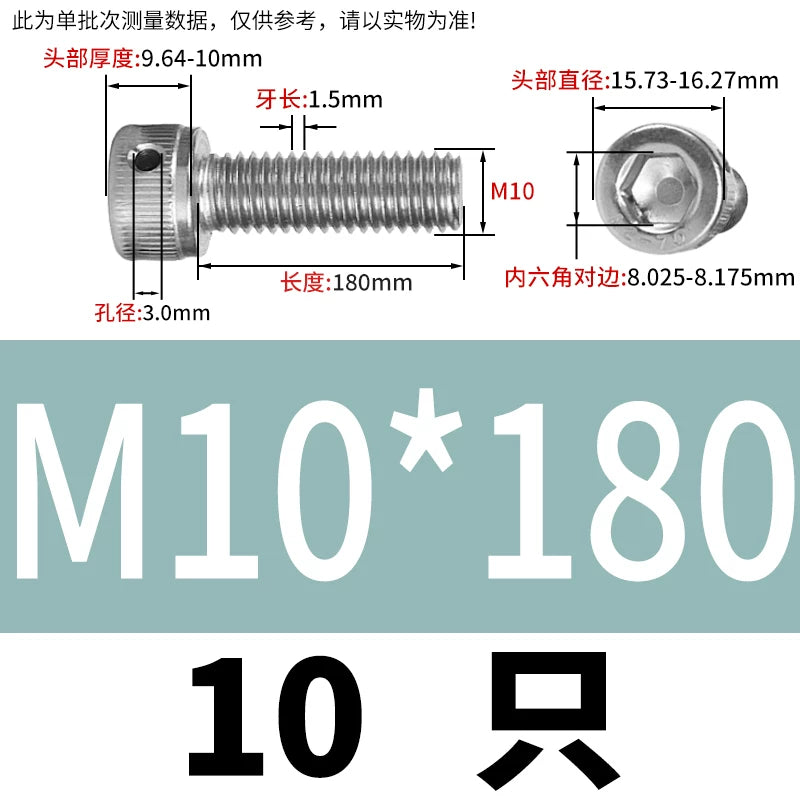 DIN912 Stainless Steel Lead Seal Screw Hex Head Side Hole Anti-Dislodge Fastener