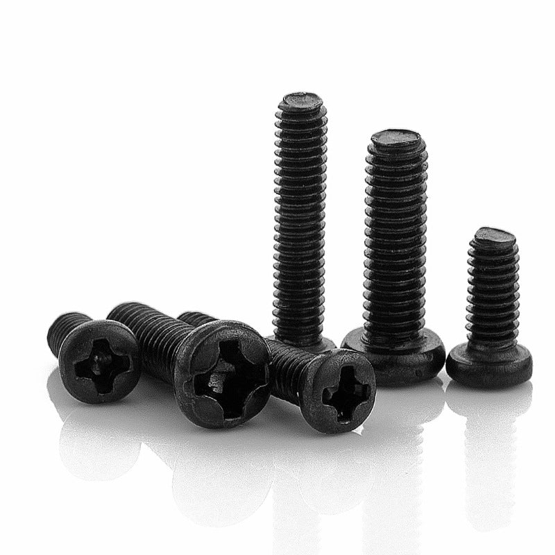 M2M2.5M3 Carbon Steel Blackening & Hardening Cross Pan Head Machine Screws for Precision Electronic Devices