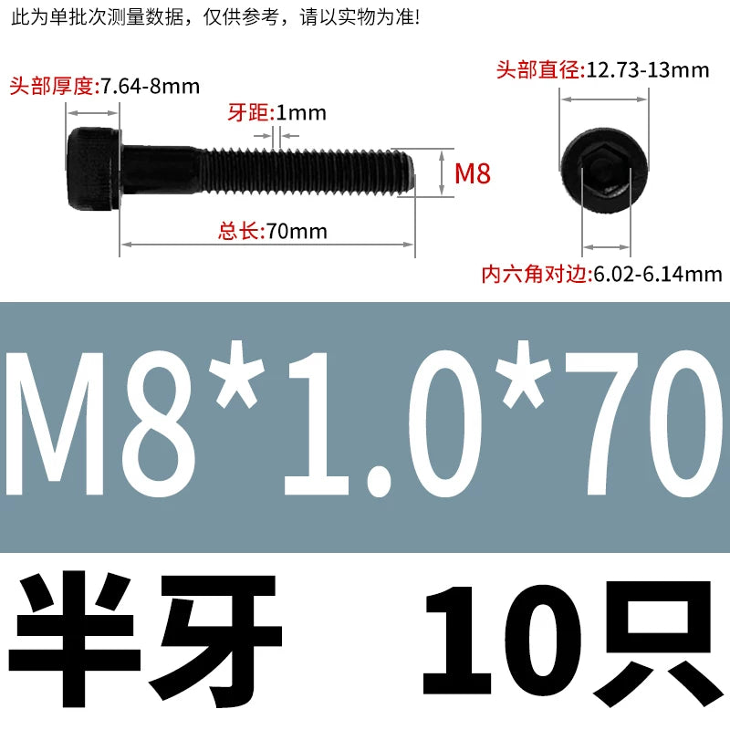DIN912 M6 to M22 12.9 Grade Fine Thread Screw Hex Socket Knurled Cylindrical Head Fastener