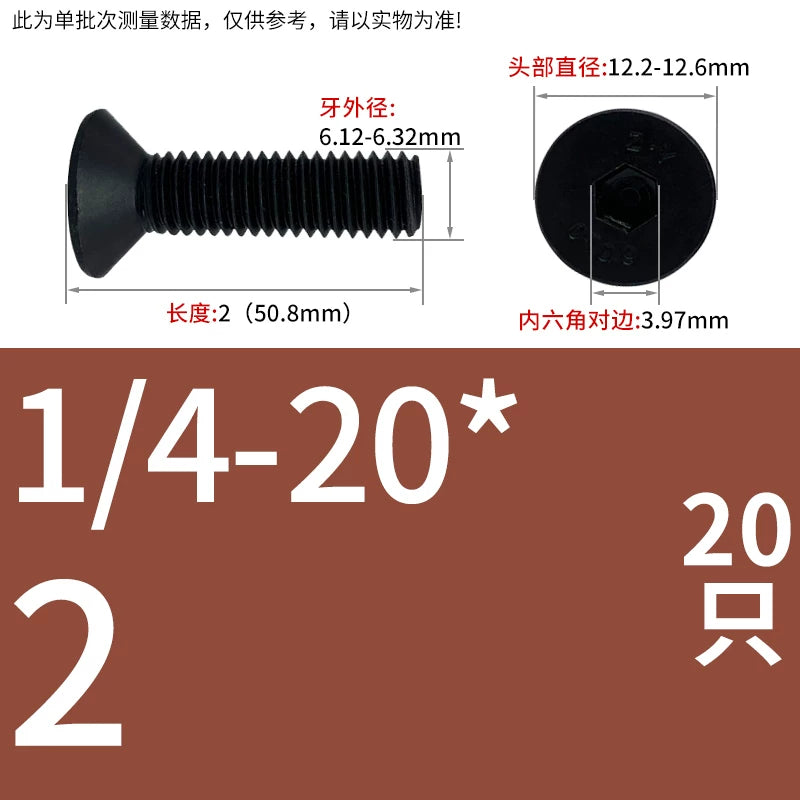 #2 #6 1/2 UNC/UNF/BSW Grade 10.9 Screw Imperial Countersunk Flat Cup Hexagon Precision Screw