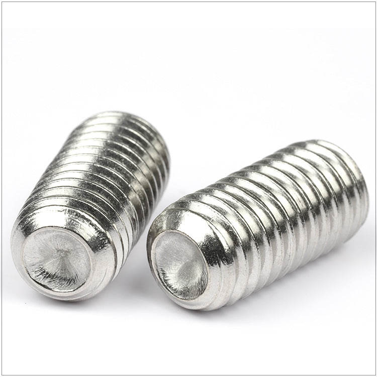 M6/M8/M10/M12 201 stainless steel hexagonal machine rice screw concave end headless set screw stop top wire for Equipment Fastening
