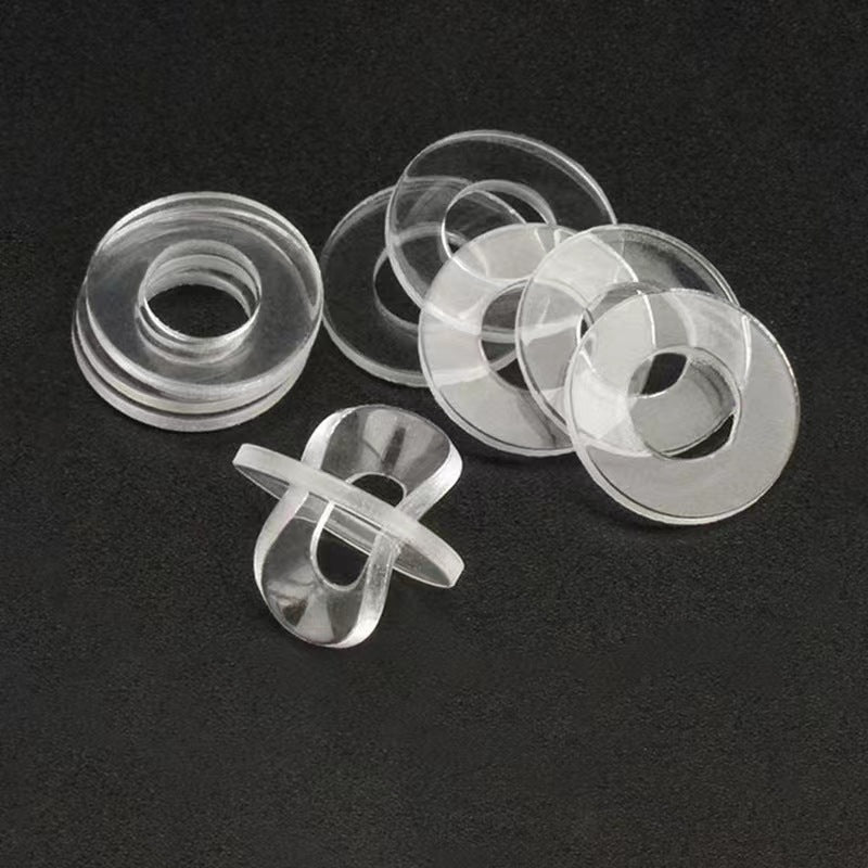 PVC transparent soft gasket White plastic gasket Insulating rubber gasket High temperature shock resistant sealing soft rubber round gasket for Household & Industrial Use